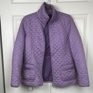 Lafayette 148 Women's Purple Quilted Lightweight Puffed Jacket - 6